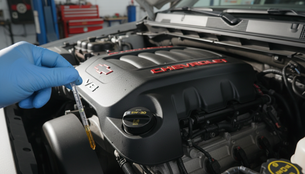 engine oil level check