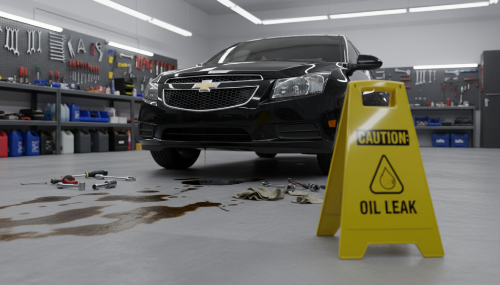 oil leaks warning