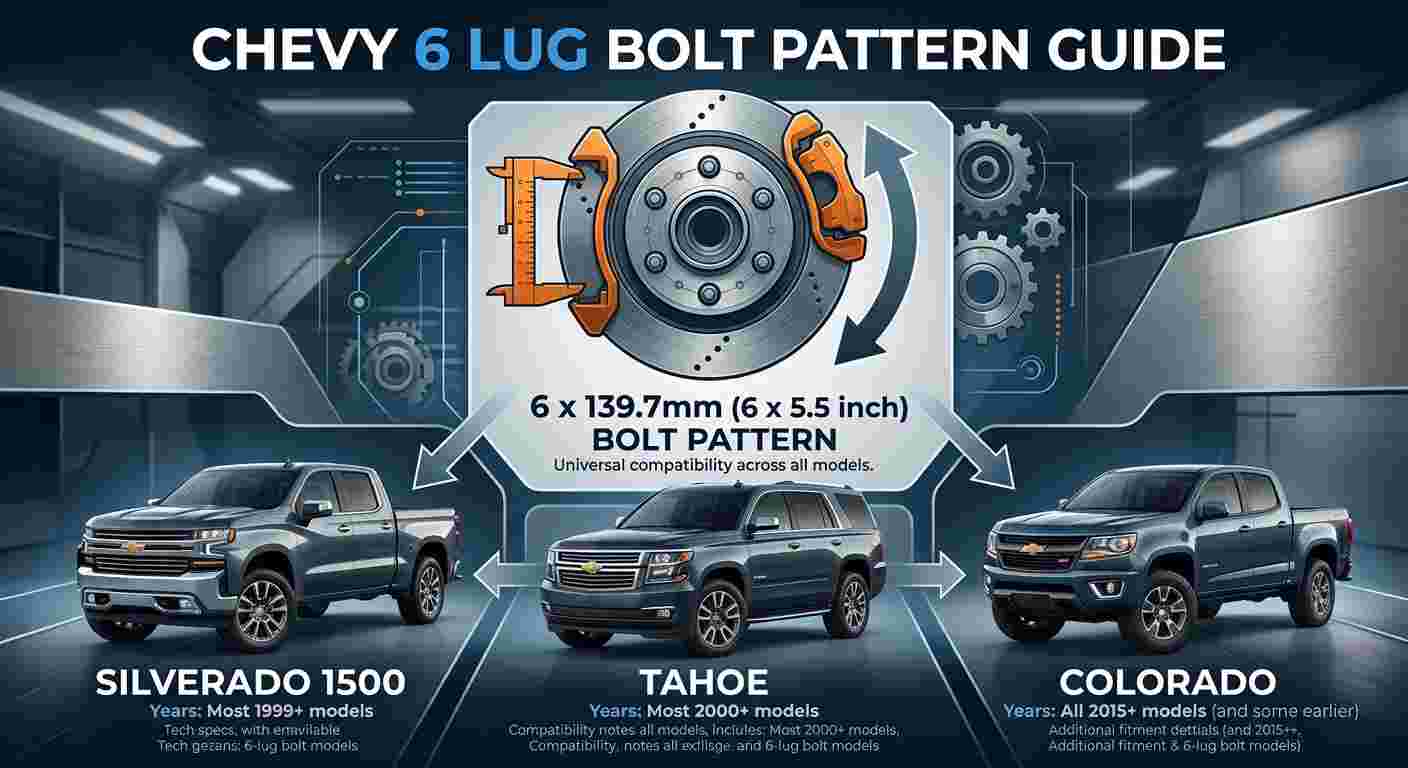 Chevy 6 Lug Bolt Pattern Guide Silverado 1500, Tahoe & Colorado Specs