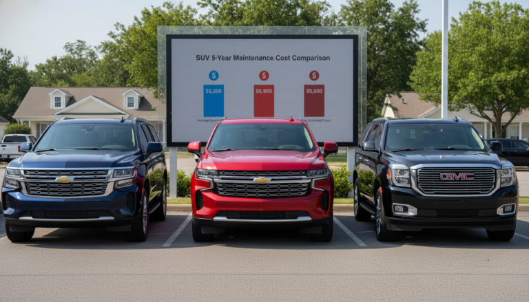 compare maintenance costs for tahoe, suburban, and yukon.
